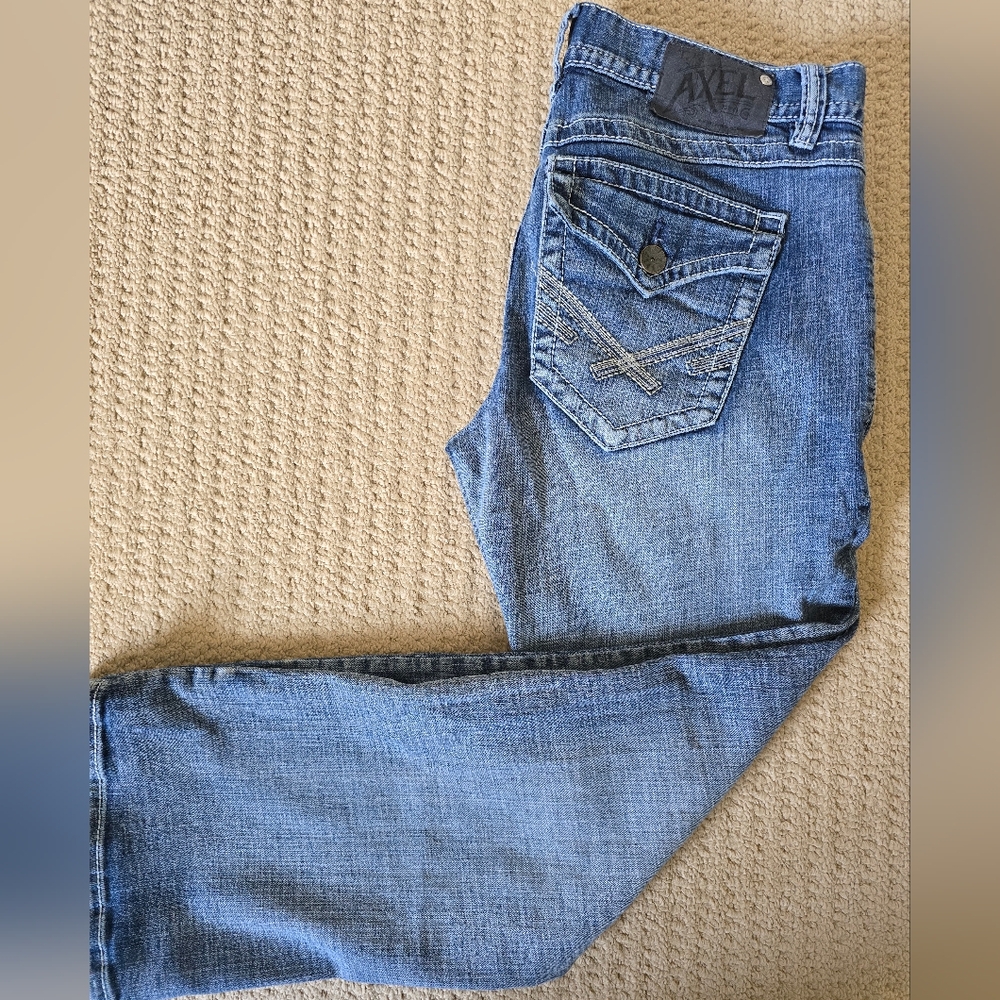 TK Axel Vintage Boot Cut Denim Blue Jeans Men's (US 30 Waist, 30 Leg)